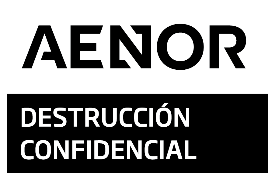 Sello Aenor Destrucción Certificada UNE-EN 15713:2024